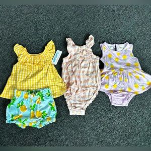 Like New Carter’s Spring Baby Girl Outfit Bundle Size 9 Months